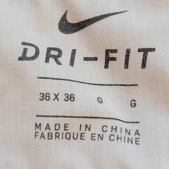 Nike Golf Pants Dri-Fit Men's Size 36X33 Tan Flat Front Chino Stretch Modern - Picture 8 of 14